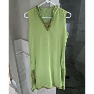 Shalwar Kameez Green with  Red detailing Set